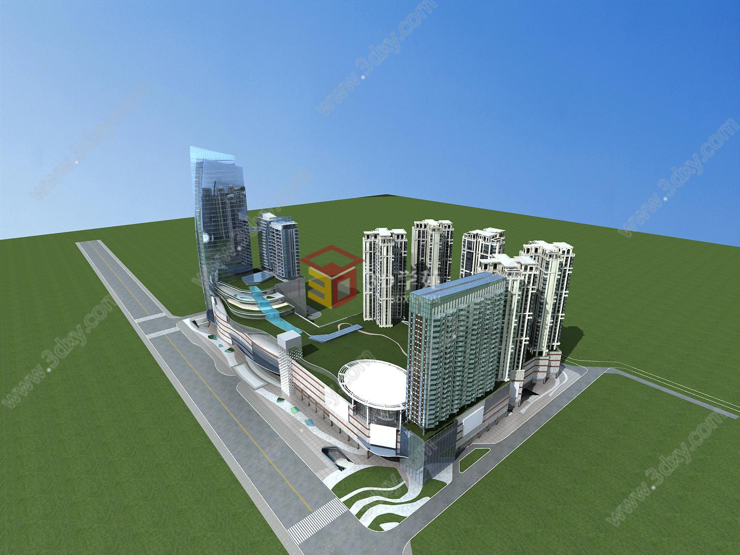 城市综合体3D模型