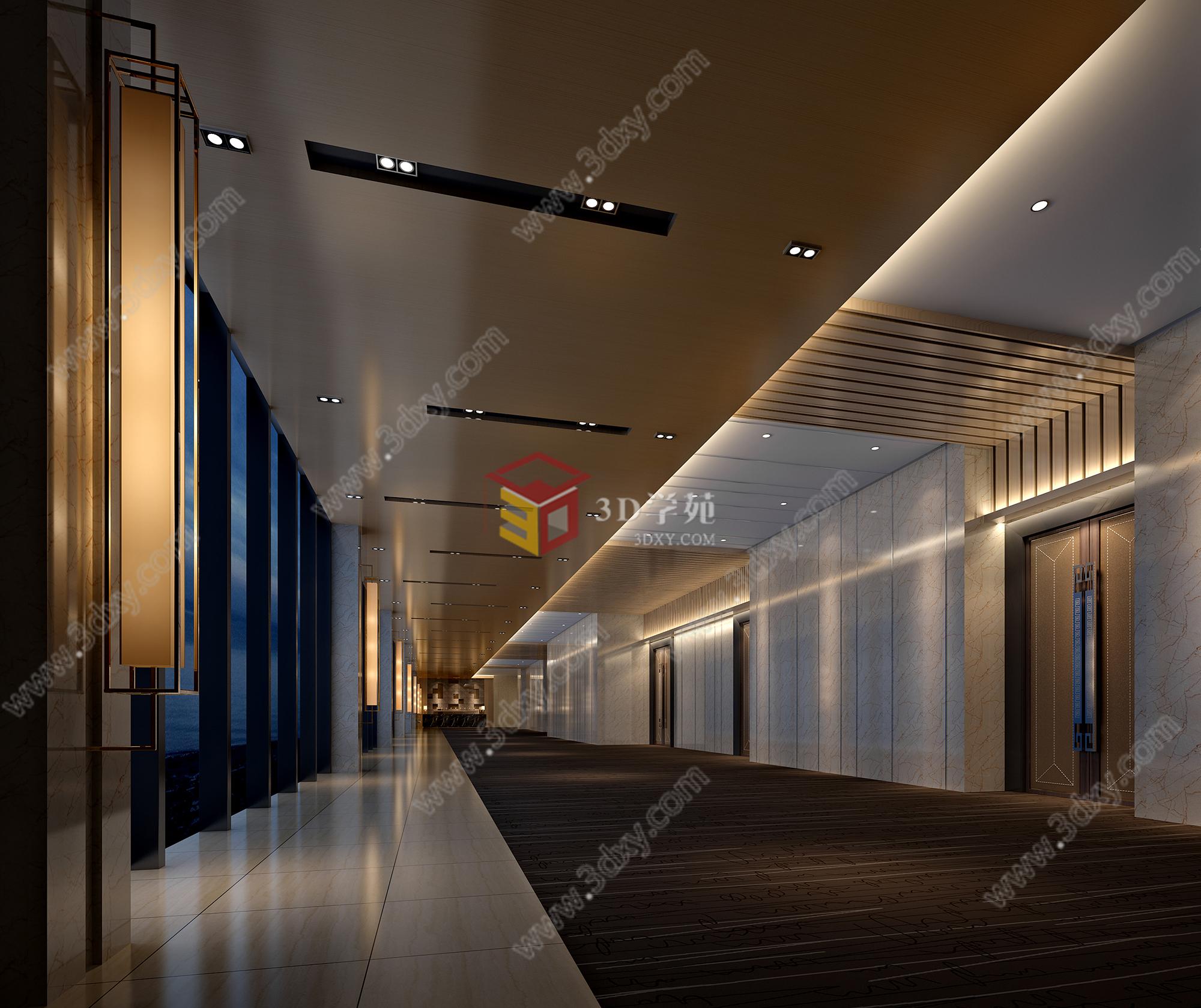 宴会厅走廊3D模型