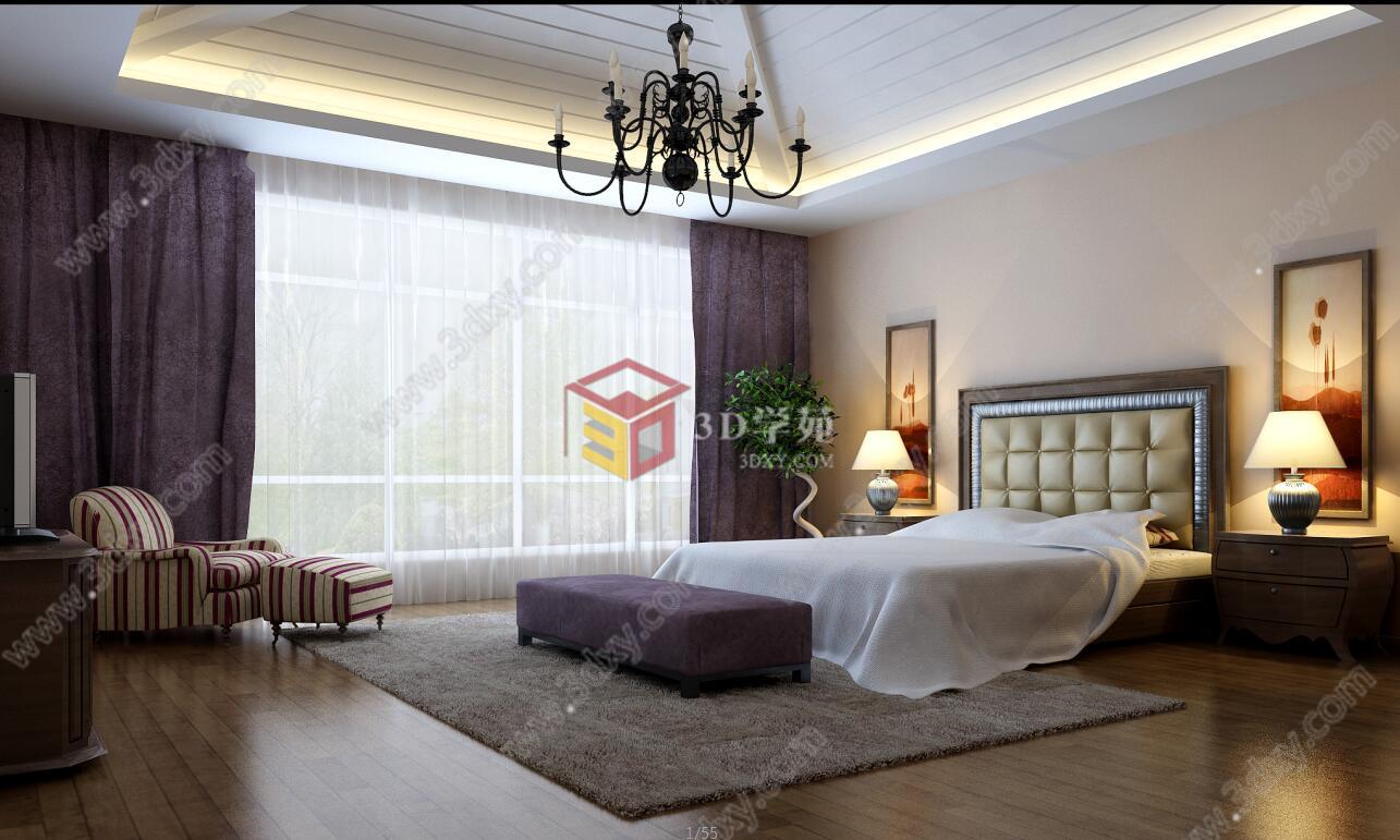 欧式卧室3D模型