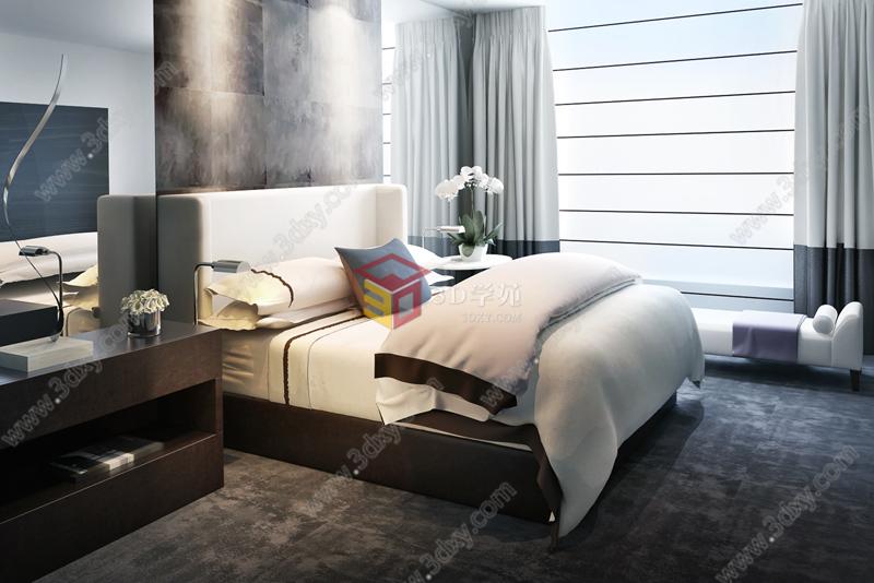 卧室床具组合3D模型