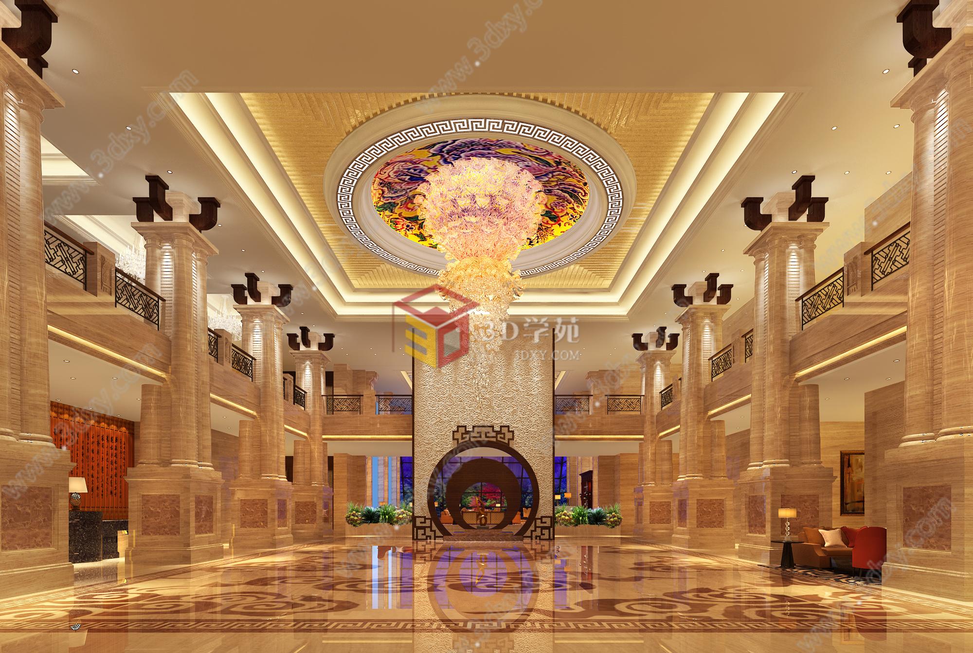 酒店大堂3D模型
