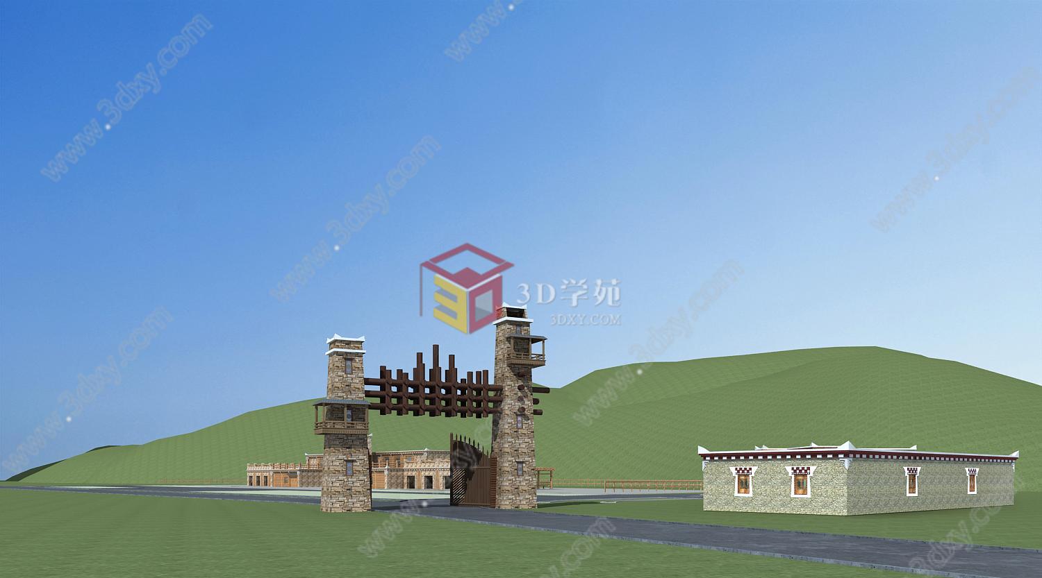 藏族游客接待中心3D模型