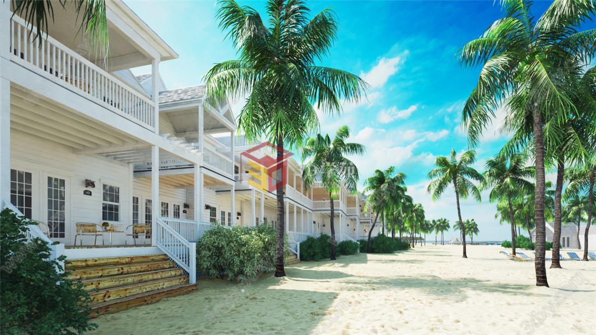 海滩酒店3D模型