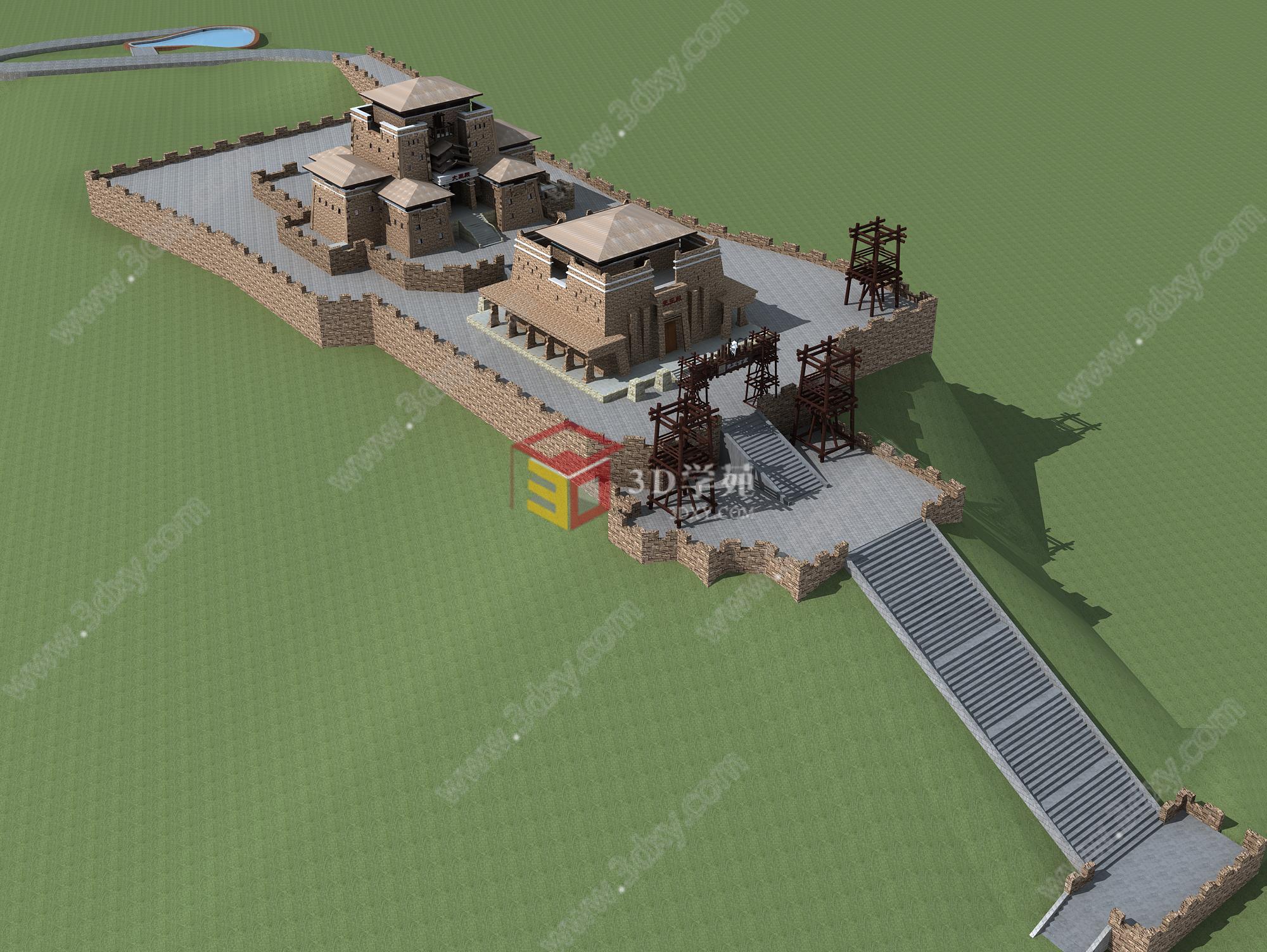 羌王庙3D模型