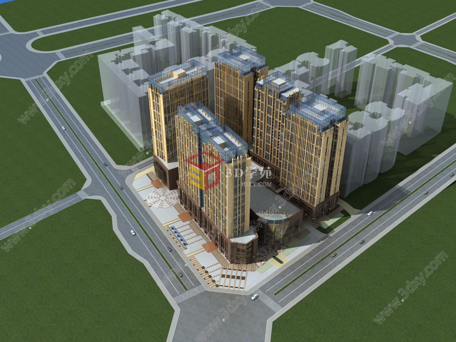 高层商业住宅3D模型