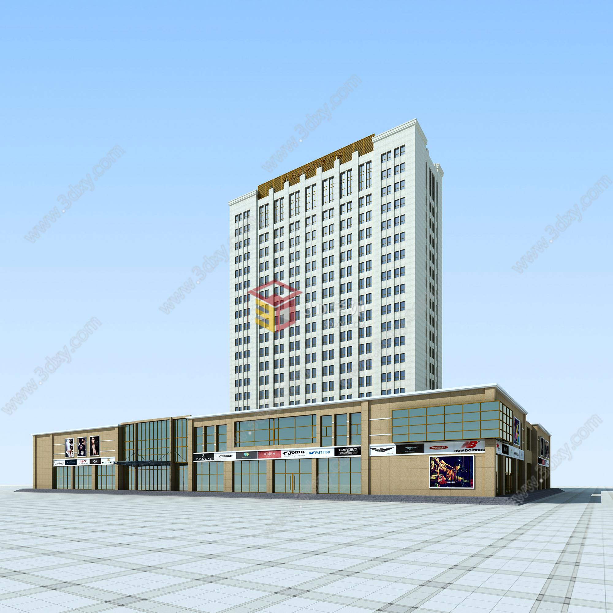 盛泉酒店3D模型