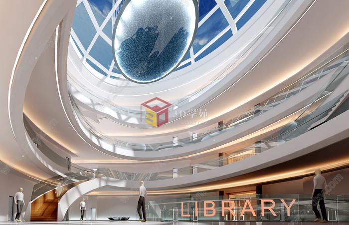 图书馆中庭3D模型
