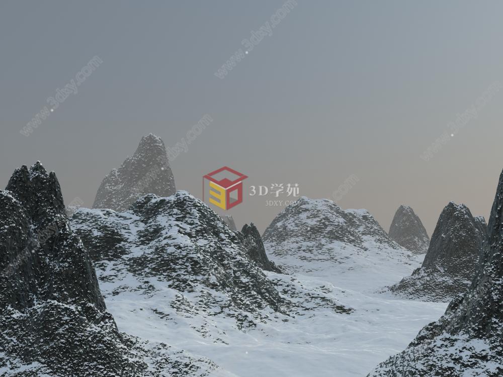 雪山场景3D模型
