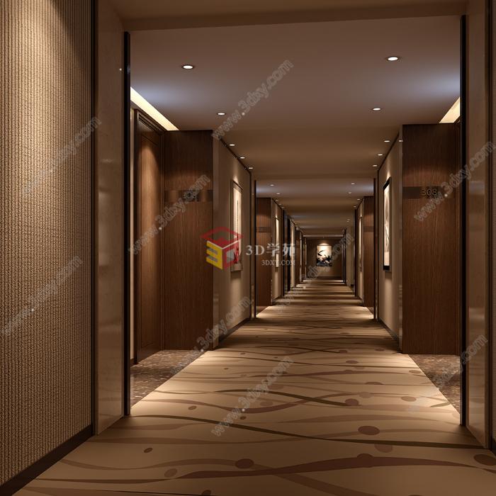 酒店走廊3D模型