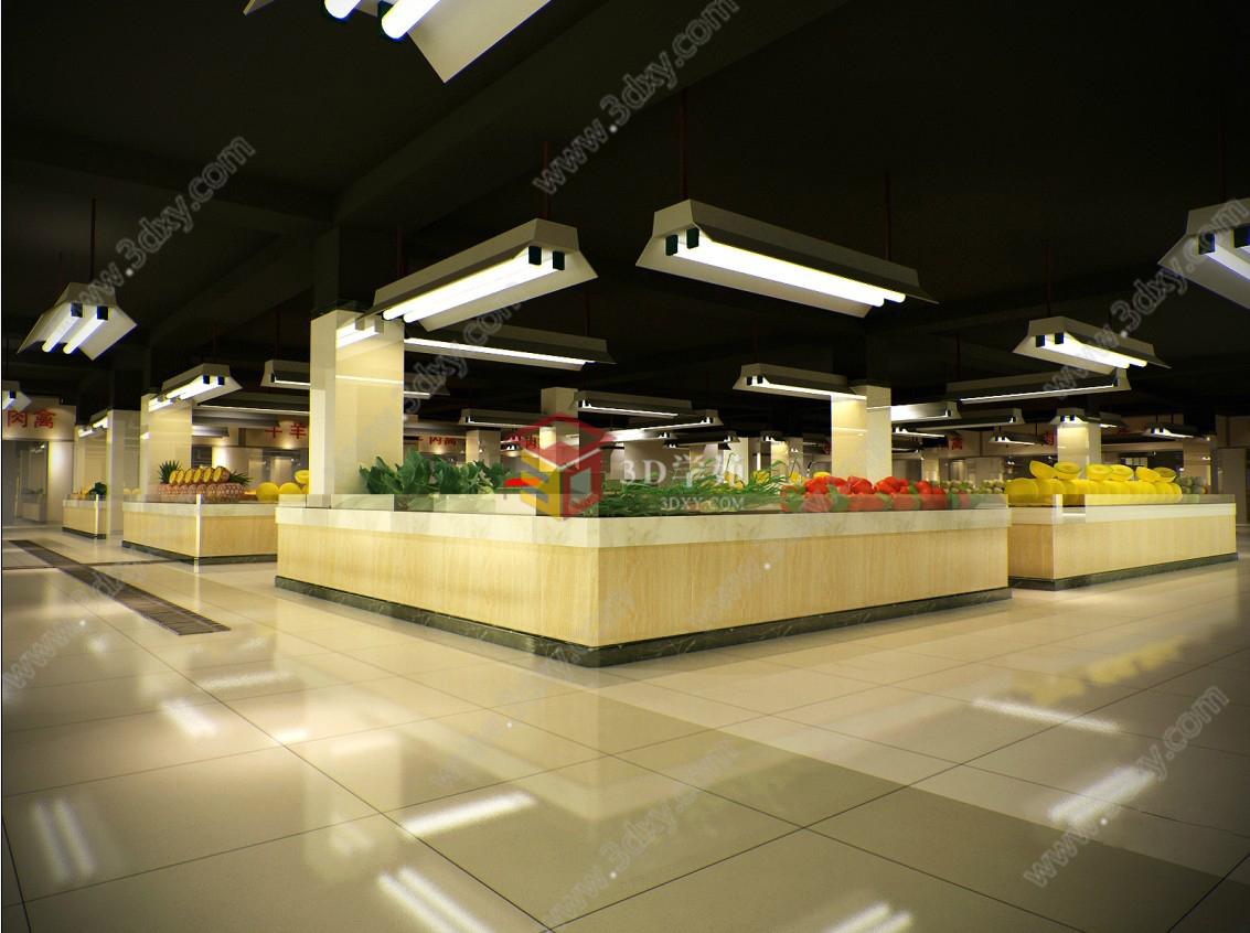 ,室内,场景,商场超市3D模型
