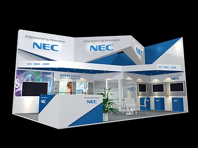 NEC安防展台展览模型