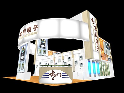 太川电子展厅展览模型