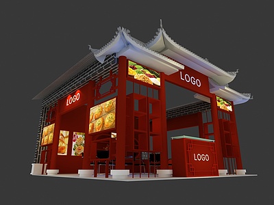 中式食品展览模型