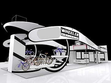 自行车展览模型