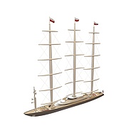 现代航海帆船3D模型3d模型
