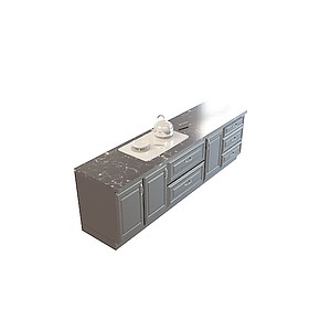 古典橱柜3d模型
