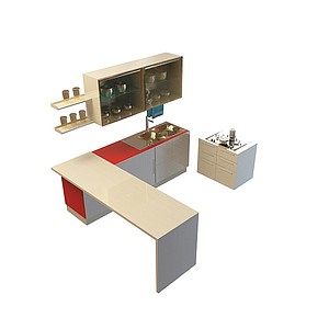 厨房吊柜3d模型