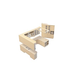 豪华橱柜3d模型
