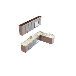 木制橱柜3d模型