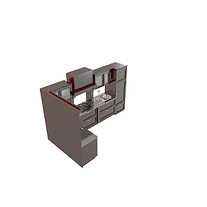 古典橱柜3d模型