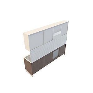 石英石台面橱柜3d模型