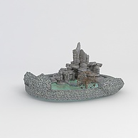 园林假山喷泉3D模型3d模型
