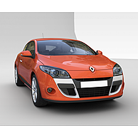 橘色雷诺汽车3D模型3d模型