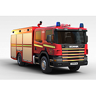 红色消防车3D模型3d模型