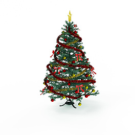 彩带圣诞树3D模型