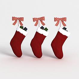 红色圣诞袜3D模型