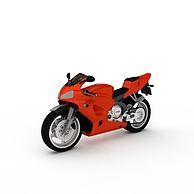 红色摩托车3D模型3d模型