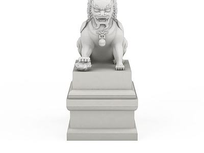 狮子雕塑3d模型