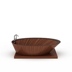 木质浴缸3d模型