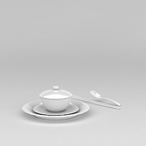 陶瓷碗筷餐具3d模型