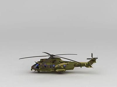 军用直升机3d模型3d模型