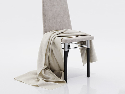 现代米色椅子3d模型3d模型