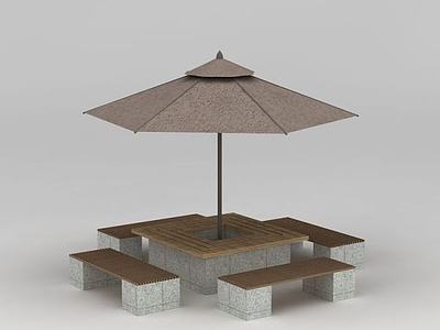 公园遮阳伞太阳伞3d模型3d模型