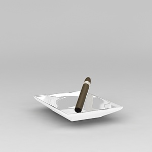 水晶玻璃烟灰缸3d模型