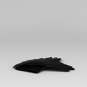 黑色皮手套3d模型
