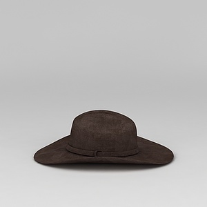 咖啡色帽子3d模型