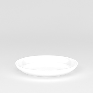 白色陶瓷盘3d模型