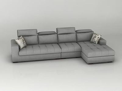 灰色拐角沙发3d模型3d模型
