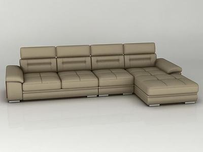 棕色组合沙发3d模型3d模型