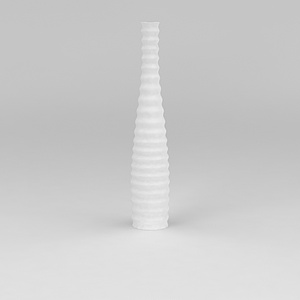 白色小口花瓶3d模型