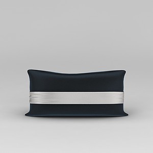 高档丝绸床头靠枕3d模型