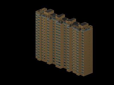 高层住宅3d模型3d模型