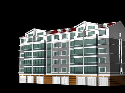 小区居民楼3d模型3d模型
