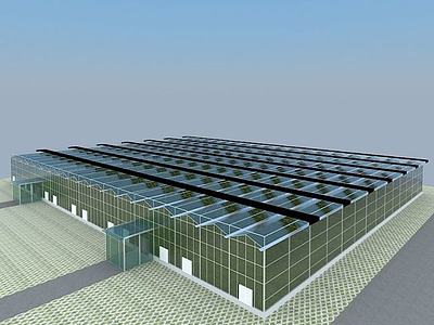 玻璃温室3d模型