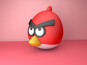 免费愤怒的小鸟3d模型下载