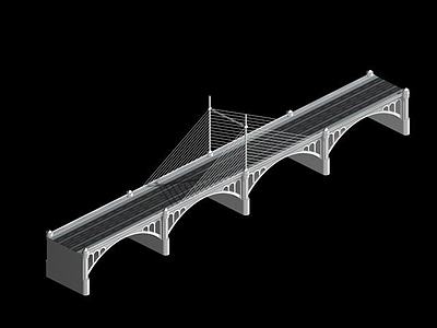 城市桥梁3d模型3d模型